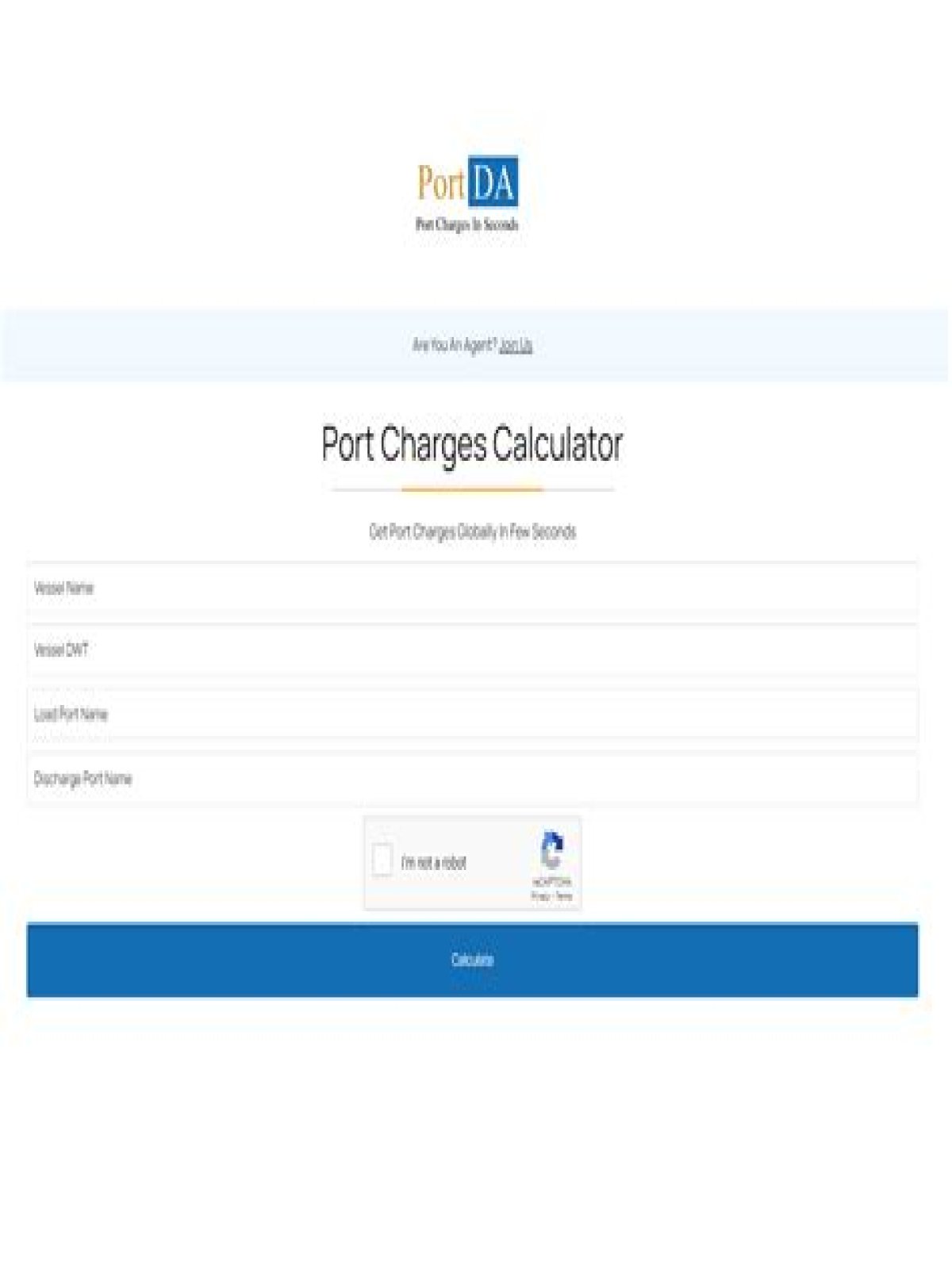 How are port charges calculated?