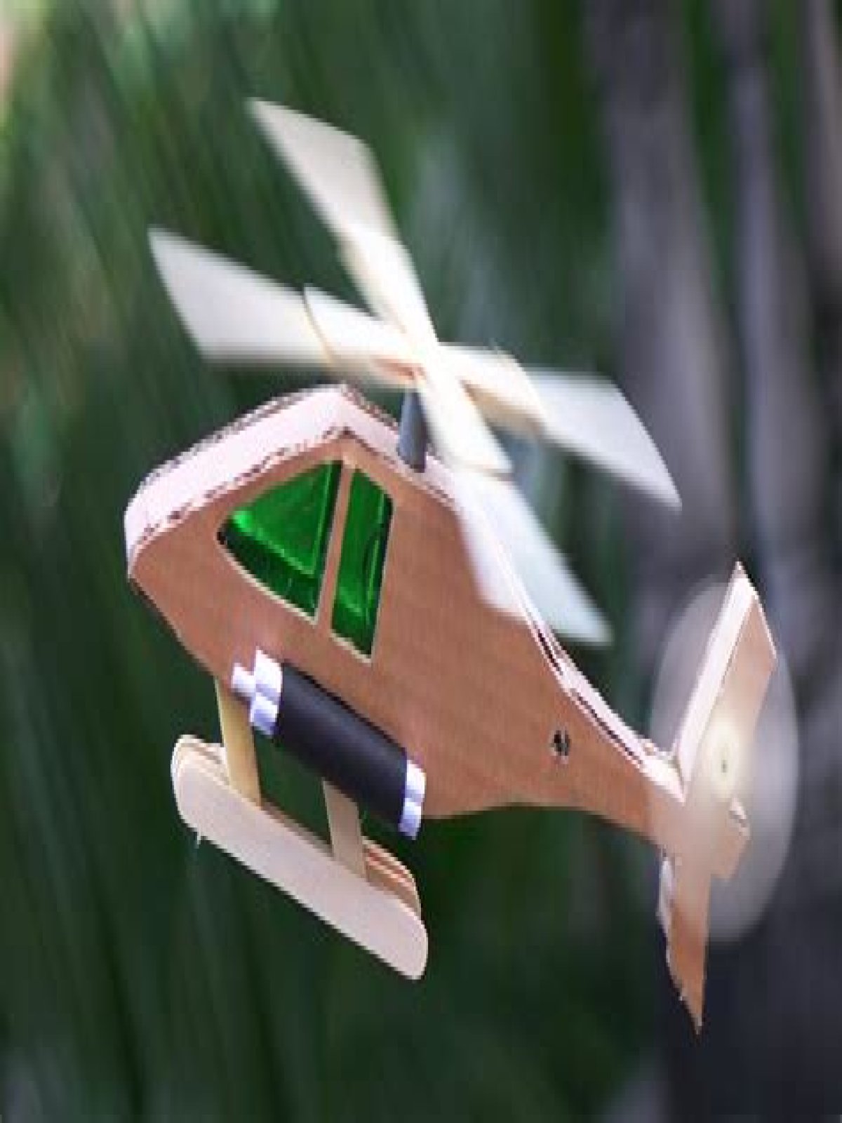 How do you make a helicopter at home?