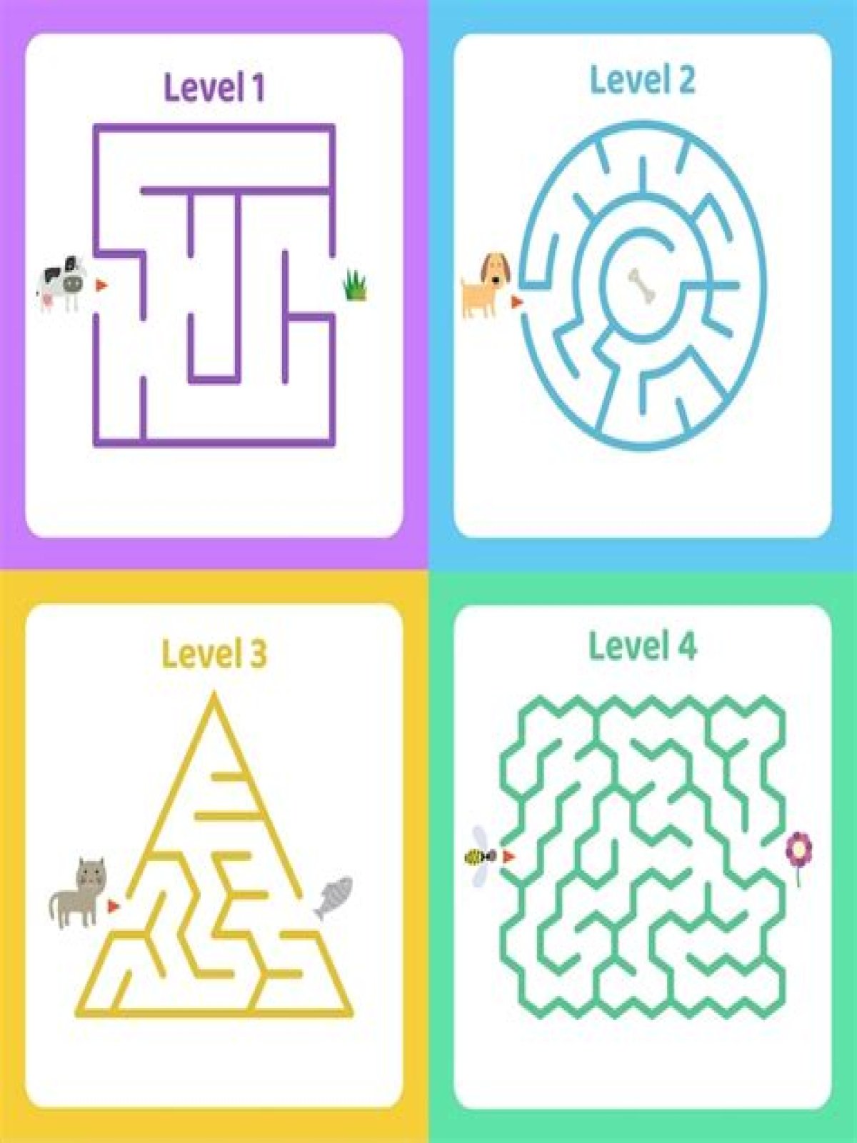 What are the different levels of the maze?