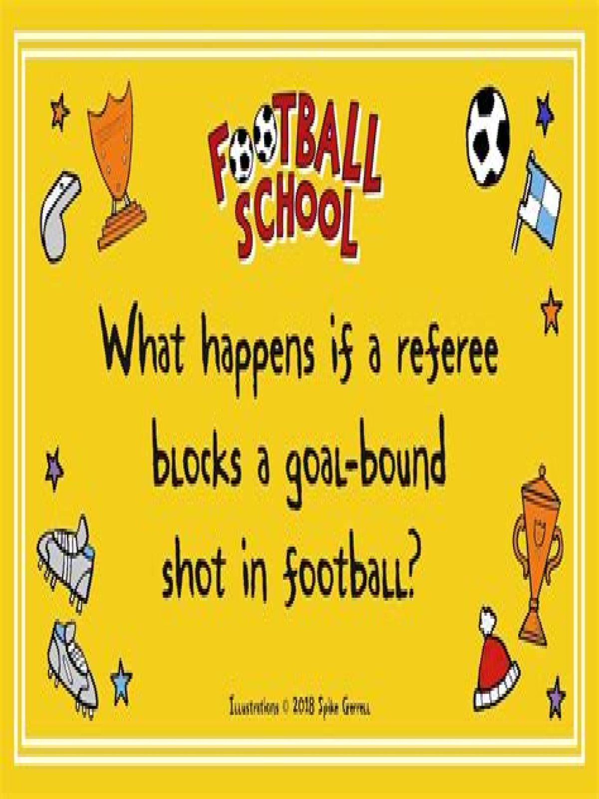 What happens if referee blocks a goal?