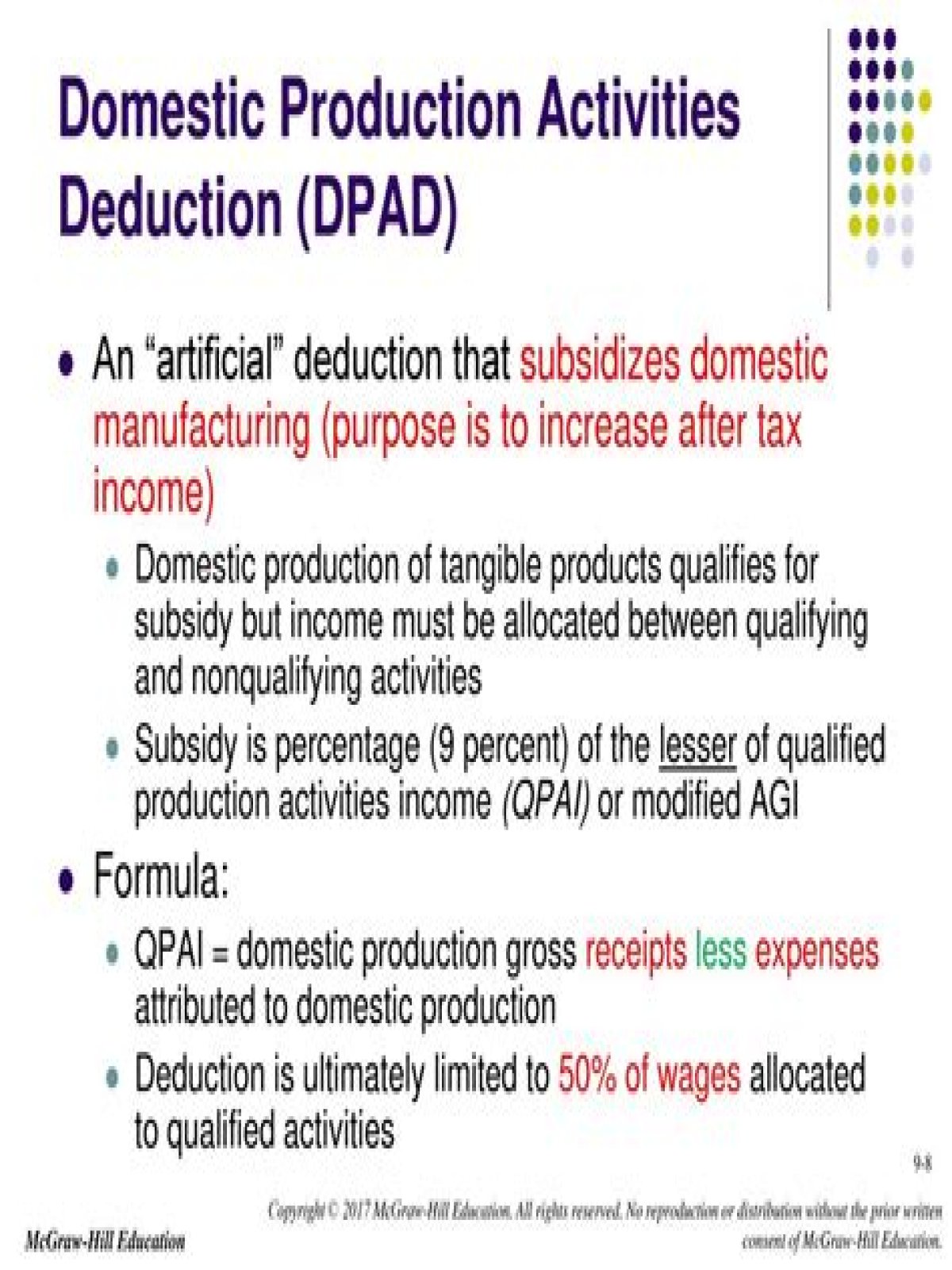 What is domestic production activities deduction IRS?