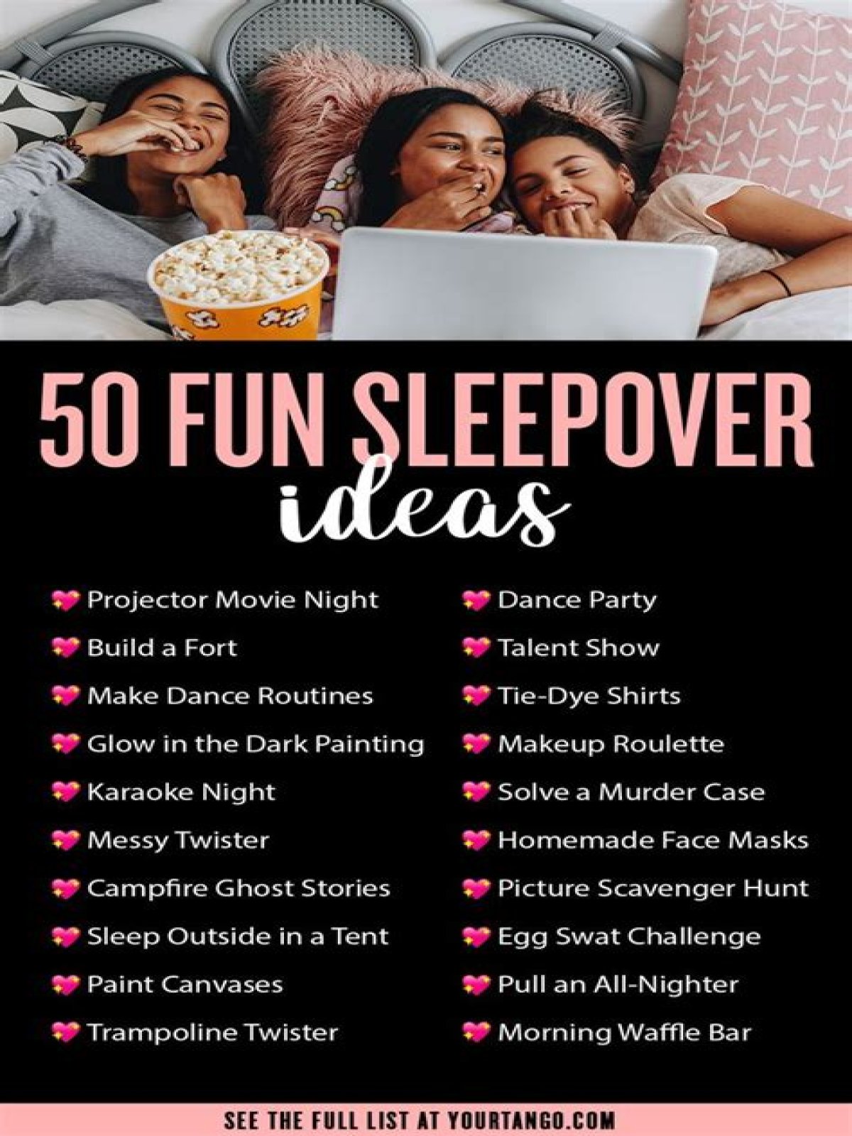 What to do with your best friend at a sleepover?